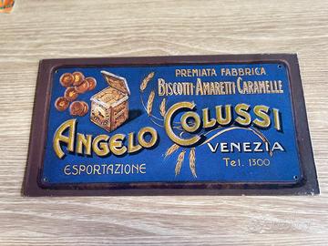 Targa pubblicitaria Angelo Colussi Venezia