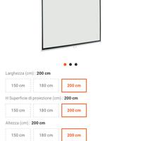 Schermo per proiezioni a parete o a soffitto