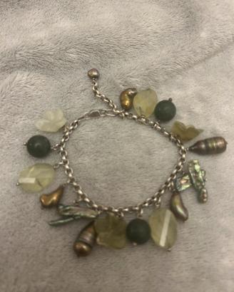 Bracciale argento con ciondoli