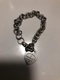Braccialetto tiffany & co in ag 925 con brillante