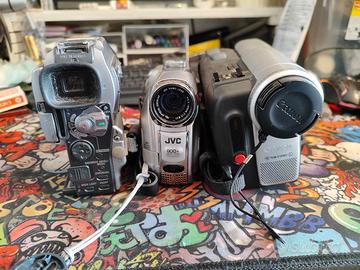 Lotto 3 Videocamere Sony, JVC, Canon da testare