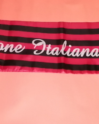 Sciarpa in raso rossonera Milan Calcio AIMC