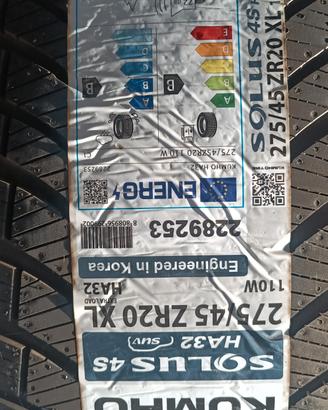 275/45zr20 110w  4 stagioni kumho