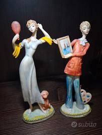  Statuine Vintage Anni '70 Stile Peynet