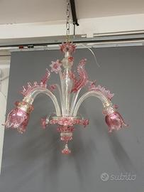 lampadario in vetro di murano 