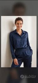Pigiama in satin Tezenis - Taglia XL - Blu Notte
