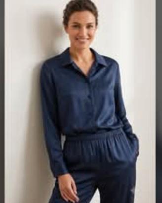 Pigiama in satin Tezenis - Taglia XL - Blu Notte
