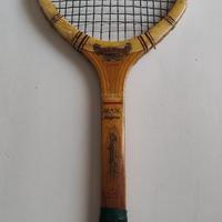 Racchetta da tennis vintage Malbro in legno '60