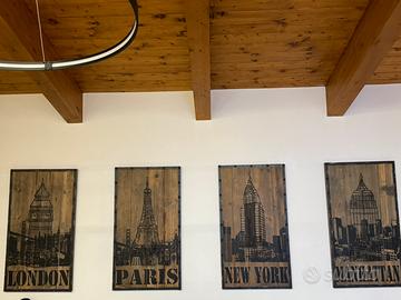 Quadri artistici rilievo legno e ferro