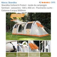 Tenda max 6 posti