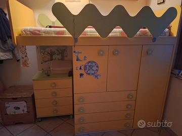 letto a castello con armadio 