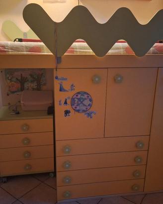 letto a castello con armadio 
