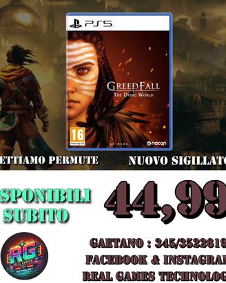 GREEDFALL THE DYING WORLD PS5 NUOVO SIGILLATO 45