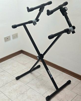 Doppio supporto reggi tastiera musicale