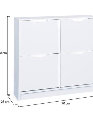 Scarpiera bianca 90x100x25h