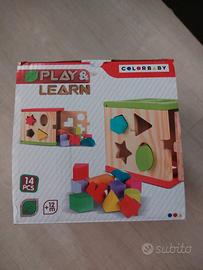 Cubo delle abilità in legno