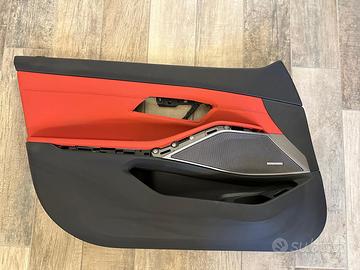 PANNELLO PORTA BMW SERIE 3 G21 IN PELLE ROSSA