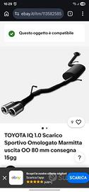 Scarico sportivo Toyota iq