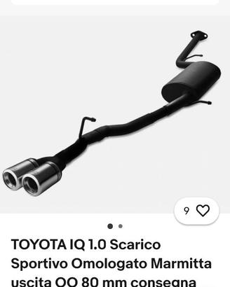 Scarico sportivo Toyota iq