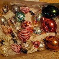 addobbi natalizie in vetro d'epoca