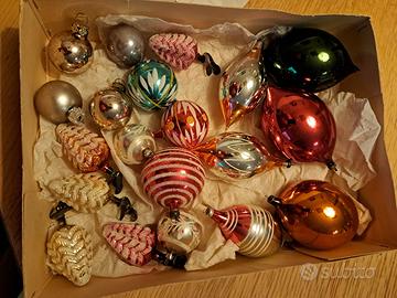 addobbi natalizie in vetro d'epoca