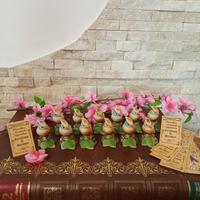 12 uccellini in porcellana Capodimonte