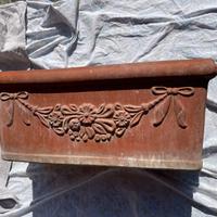 Grande vaso rettangolare 60cm, in terracotta