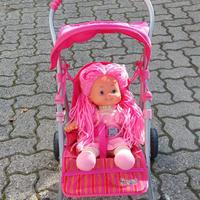 Passeggino per bambole con bambola inclusa
