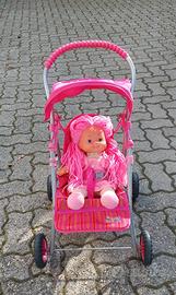 Passeggino per bambole con bambola inclusa