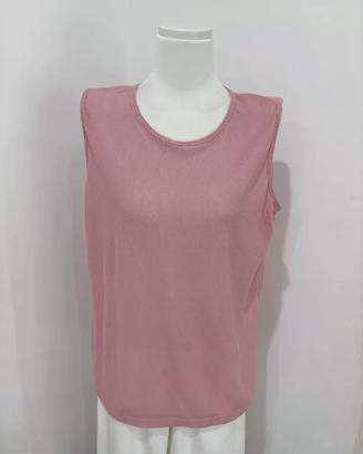 Top senza maniche rosa