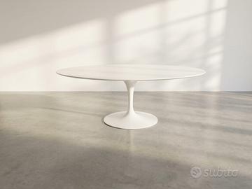 Tavolo ovale Tulip, piano laminato Knoll
