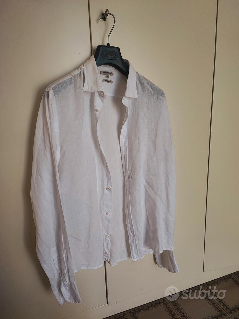 Camicia Uomo Camicie Lino Doppelganger Camicia Di Lino