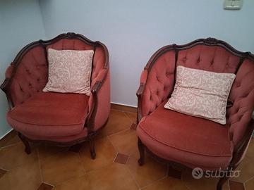 2 poltrone in tessuto 