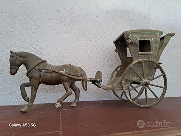 CARROZZA CAVALLO IN OTTONE 