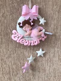Fiocco nascita bimbo/bimba sulla luna