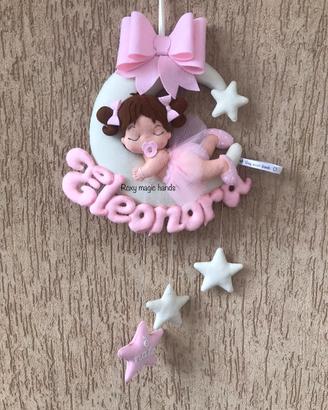 Fiocco nascita bimbo/bimba sulla luna