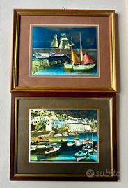 2 quardri con stampe Vintage  -fotosensibile