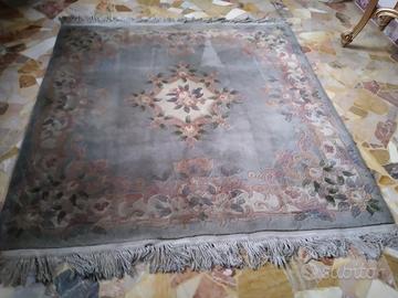 Tappeto Orientale quadrato 150x150 Azzurro/Beige