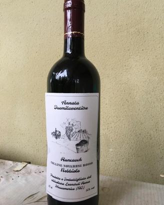 BOTTIGLIE VINO ROSSO NEBBIOLO E BIANCO ERBALUCE