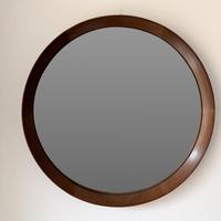 Specchio da parete rotondo in legno italiano