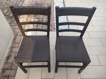 Sedie intrecciate da giardino 