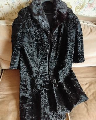 pelliccia Astrakan collo visone