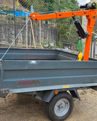 Carrello porta cose 600kg con Gruetta