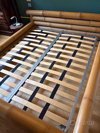 Rete letto matrimoniale con doghe in legno