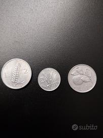 lotto 3 monete da 1be 2 lire 