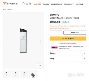 Engwe Engine pro 2.0 Batteria Nuova originale 