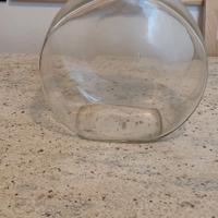 vintage vaso in vetro con coperchio cucina negozio