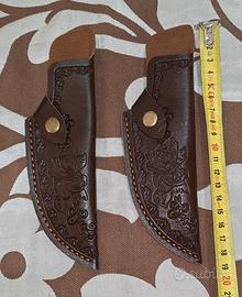 Coppia Foderi per Coltello in similpelle Marrone