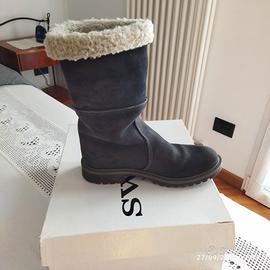 STIVALI IN PELLE COLORE BLU JEANS