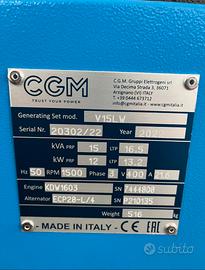 Gruppo elettrogeno 13 kw